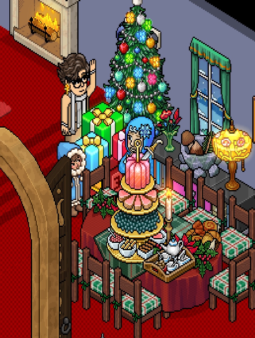 feliz navidad les deseamos mi nieto, blanquita y yo. #habbo