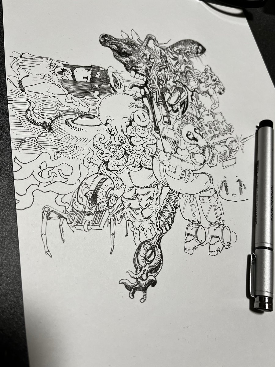 原稿作業の合間に息抜きでやってる落書き 