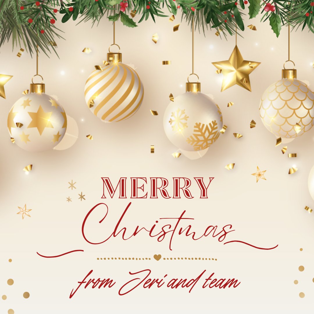 JeriRealtor's tweet image. Cheers to a holiday season that sparkles with happiness and a New Year brimming 
with possibilities and success! 🎉