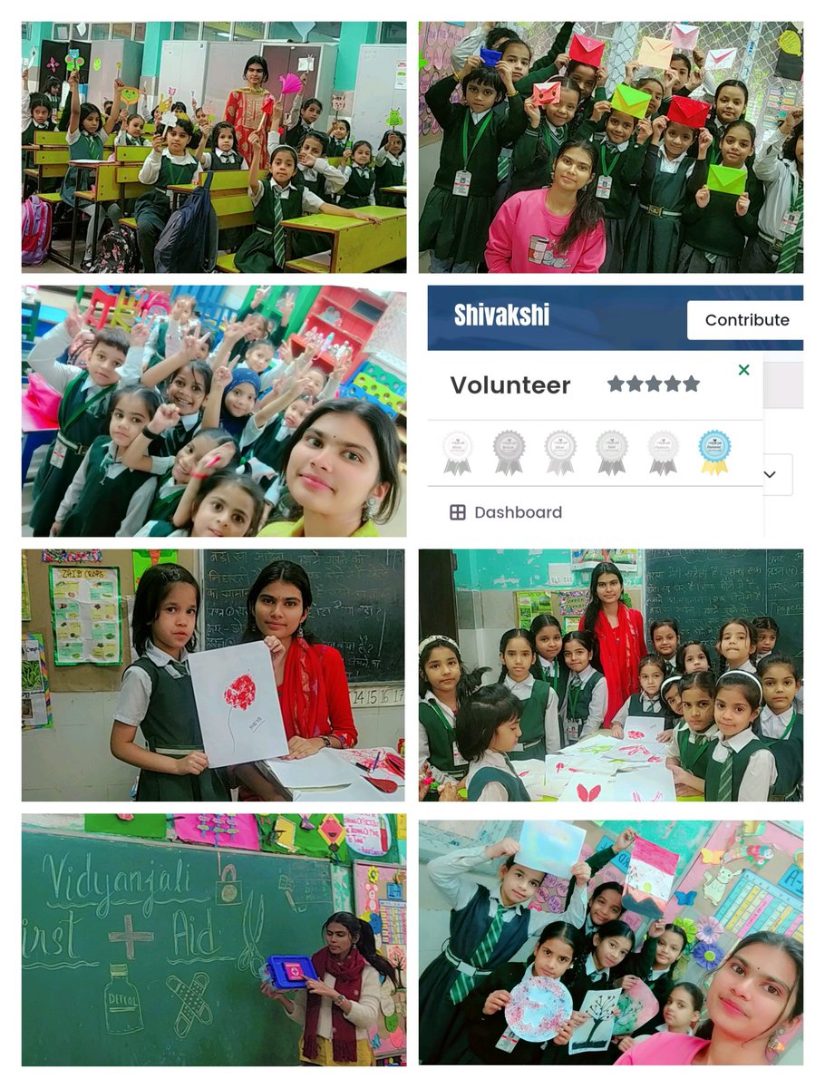 Congratulations 🎉 👏 to Ms.Shivakshi for getting the Diamond Badge as #Volunteer in the #Vidyanjali Programme and bringing the skills and services into the classroom