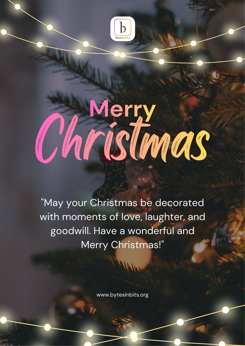 BytesinbitsI's tweet photo. Wishing everyone a season filled with joy, love, and festive cheer. Merry Christmas from BytesInBits! 🎅❤️🎁

#MerryChristmas #ChristmasVibes #SeasonOfJoy #FestiveSeason #HolidaySpirit #JoyAndLove #ChristmasCelebration #WarmWishes #Christmas2025 #BytesInBits https://t.co/2Ttdm9gFYz