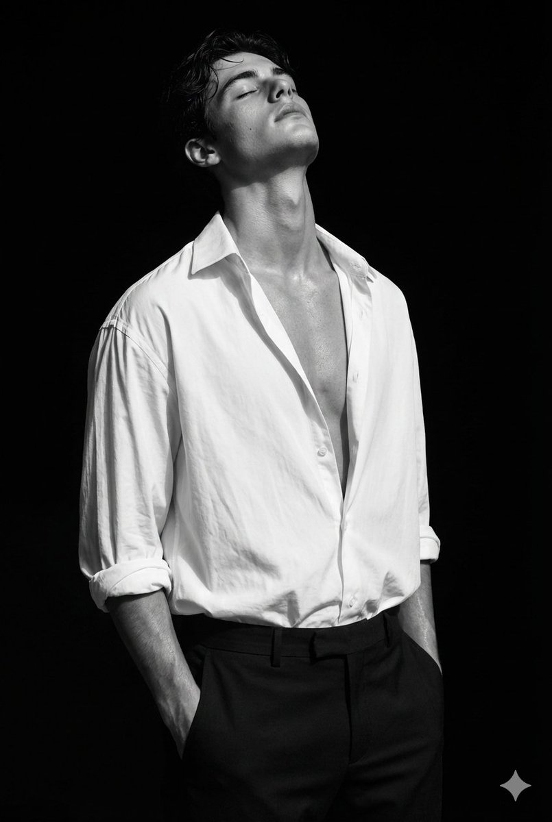 Chic Serenity in Cinematic Black-and-White