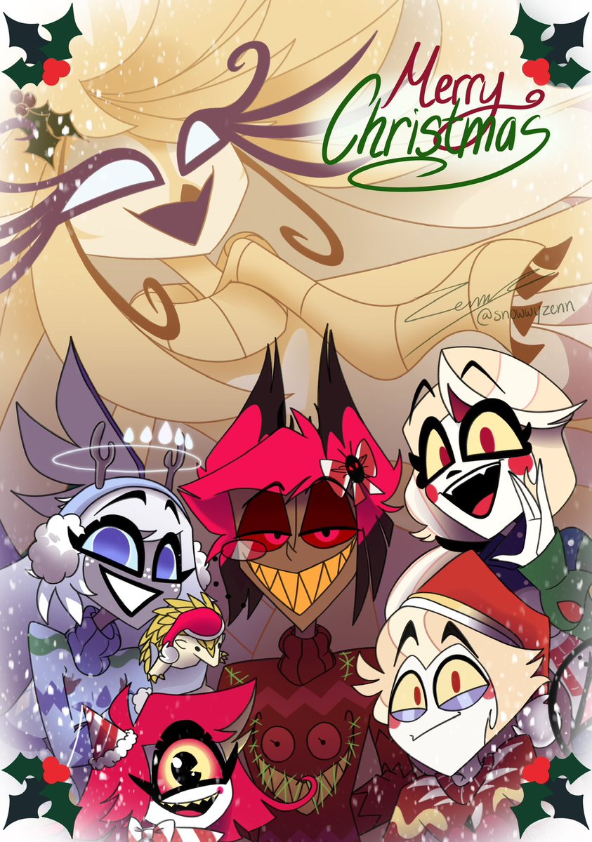 Merry Christmas and Happy Holidays! From my favorite characters to yours <3
#HazbinHotelLucifer #HazbinHotel #HazbinHotelEmily #HazbinHotelAlastor #HazbinHotelFanart