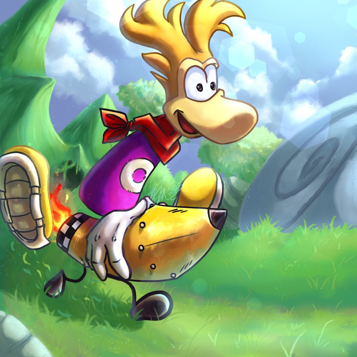 LonelyBuggo9's tweet image. Ride em Rayman!
#Rayman #raymanart #raymanfanart