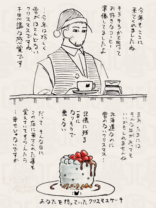 #カフェ尾
いつもより少しだけ暖かいその日 