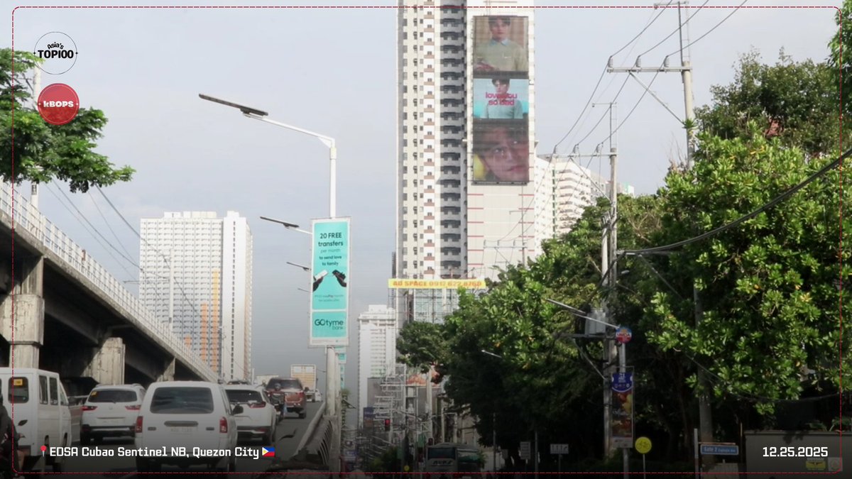 asia_top100's tweet photo. 𝐃-𝐃𝐀𝐘 | TEAM WILL / WILLIEVERS

[📍Advertisement 📸 ]

📆 12.25.2025 Thursday
📍EDSA Cubao Sentinel NB, Q.C 🇵🇭
🕖 06:00 AM - 10:00 PM

** Billboard is viewable on MRT Santolan Station if you are heading north.

Feel free to take a snap of the live LED today, and don't forget to tag us!

#WillAshley 
#LoveYouSoBad
#BarBoysAfterSchool