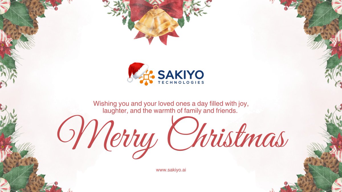 SakiyoTech's tweet photo. 🎄 Merry Christmas from Sakiyo Technologies! 🎄

May this festive season bring joy, success, and new opportunities to you and your business.
Thank you for trusting Sakiyo Technologies as your IT partner.

✨ Wishing you peace, prosperity, and a tech-smart New Year! ✨ https://t.co/qCtiLJueZK