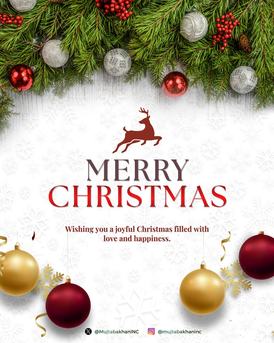 Wishing you a Merry #Christmas filled with peace, love, and kindness. May this season bring hope to our hearts and remind us of the joy of togetherness.
Merry Christmas! 🎄✨