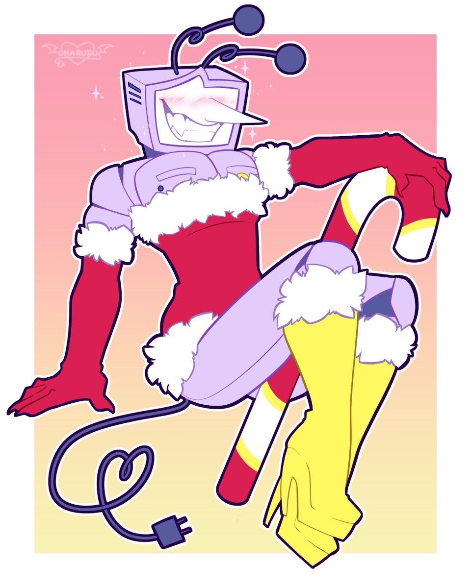 ✨HAPPY HOLIDAYS✨
A lil treat for myself using my YCH as a base 🥰
Thought Tenna would look good in this outfit hehe, I LOVE (my) TV (malewife) ❤️

#christmas #tenna #deltarune