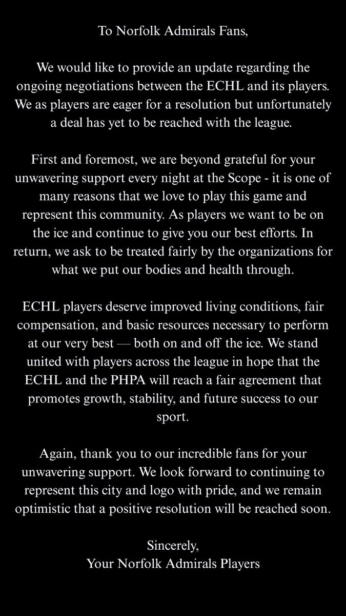 To Norfolk Admirals Fans