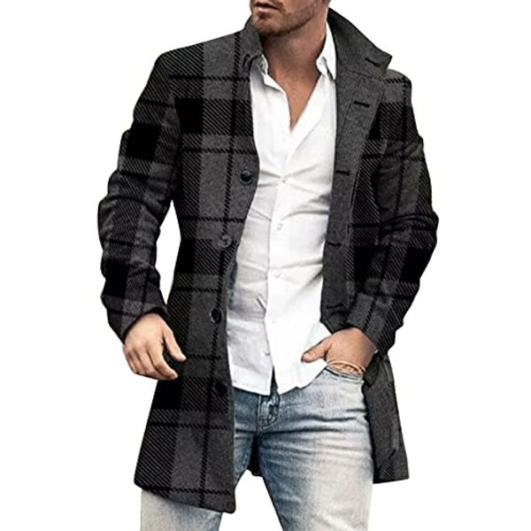 I just received JUNGE Men's Casual Notched Collar Coats Plaid/Solid Single Breasted Wool Blend Formal Trench Top Coat for Men Overcoat Jacket - Black-33 - Large from streakyaudios via Throne. Thank you! throne.com/athenaeumtales #Wishlist #throne