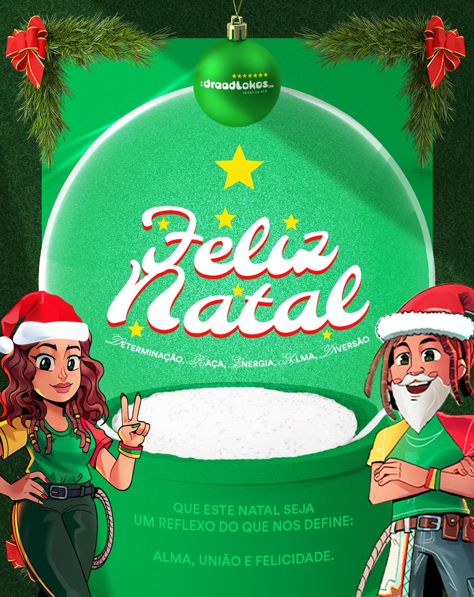 dreadlokosrs's tweet photo. A família DreadLokos deseja a todos um feliz natal! 💚🎄 https://t.co/UotwTDHscA