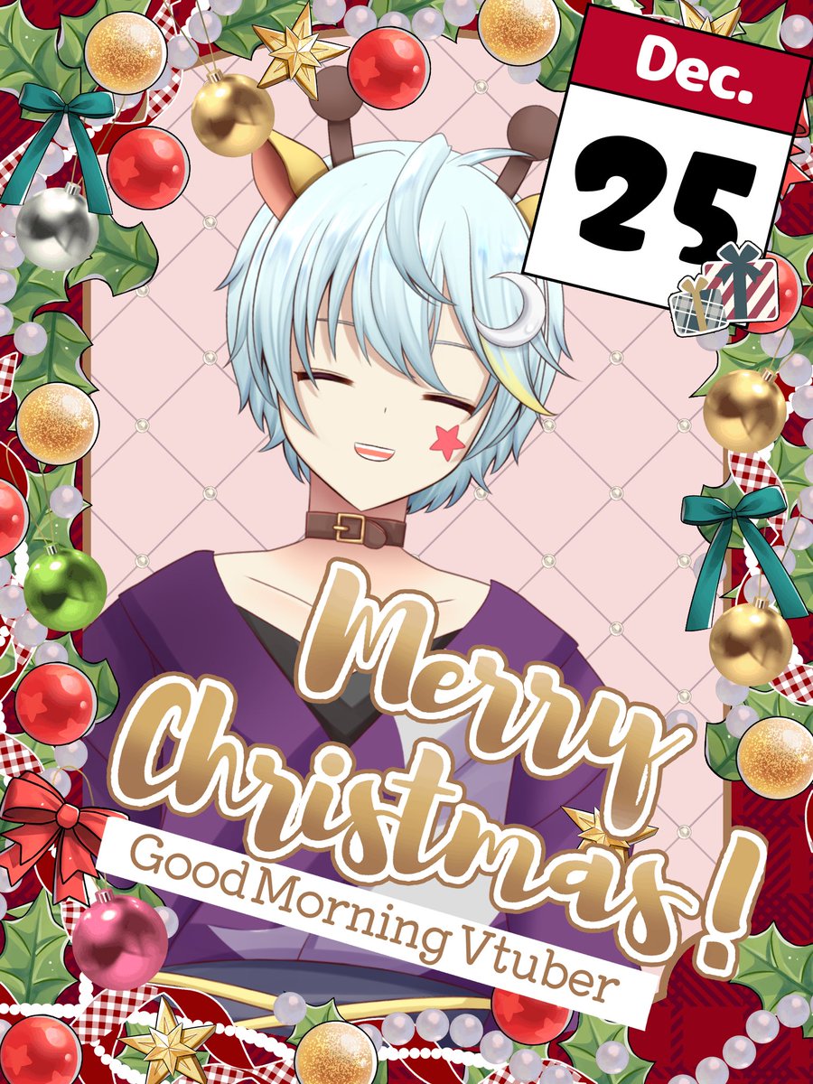 VTuber_kirin's tweet photo. おはきりーん！
メリークリスマス🎄🎁🎉
みなさんのところにサンタさんは来ましたか?☺️

#おはようVtuber
#新人Vtuber 
#Vtuberさんと繋がりたい
#稀凛銀月
#MerryChristmas https://t.co/DrvKLLaW7U