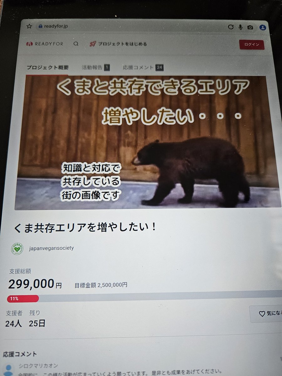 catswalking @READYFOR_cf #動物愛護後進国日本 の #クマ #熊 #くま