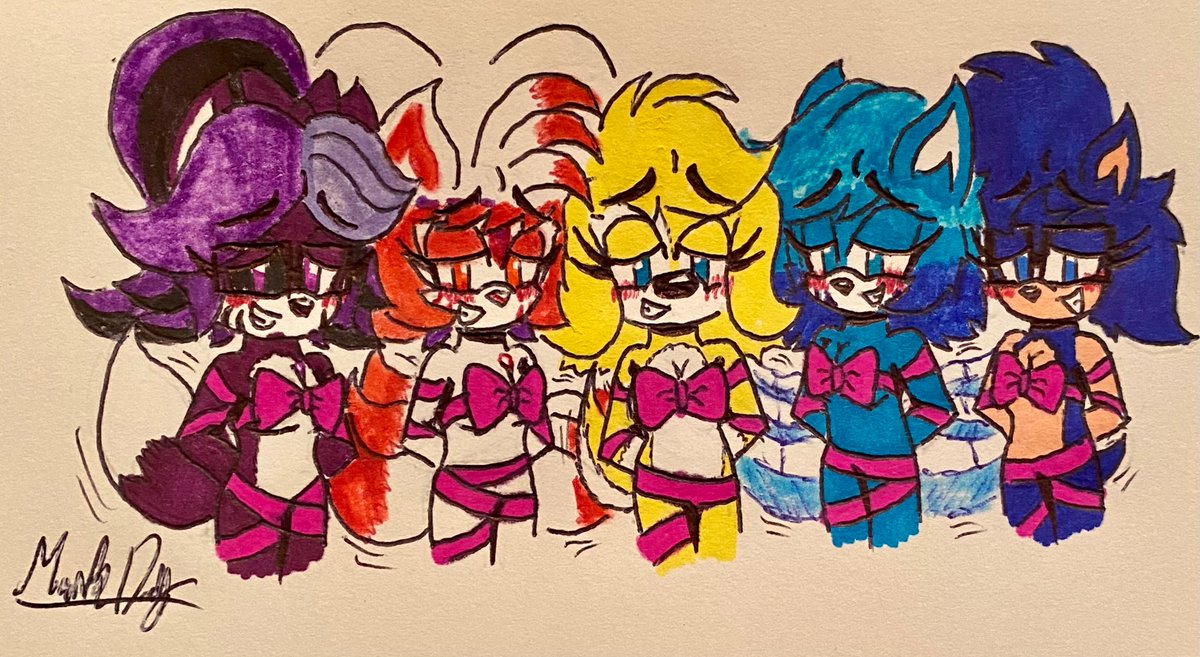 WanderDragon99's tweet image. Art Request for @StarGamer54kid 
Emily @markfox727 @RachelTheInklin Fellina &amp;amp; Marcille are nicely wrapped up for Christmas 🎁🎀
Fellina belongs to @FrancescoF48041
