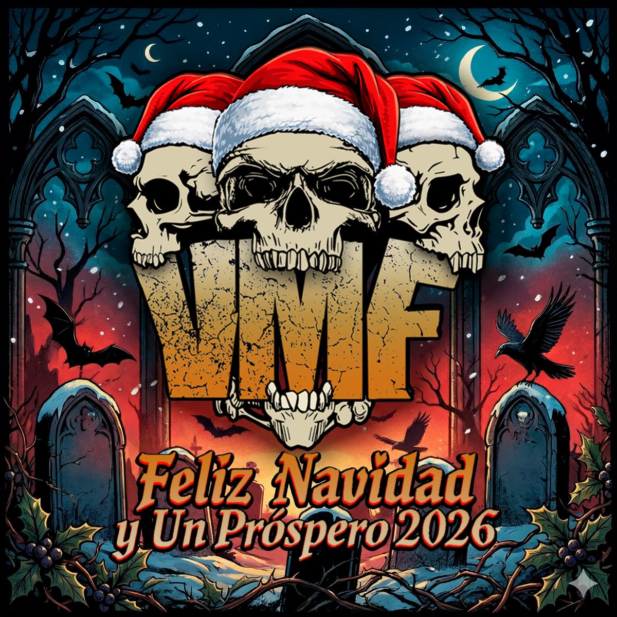 🎄💀 ¡Feliz Navidad y un Próspero 2026!
Agradecemos a las bandas, medios, auspiciantes, productores y al público que se sumó este año al VMF2025 en Brasil, Argentina y a la edición Streaming🤘

¡Nos volveremos a juntar en 2026!

☠️⚔️ WMF Nuestro grito de Rebeldia!!!
.
.
.
.
#vmf