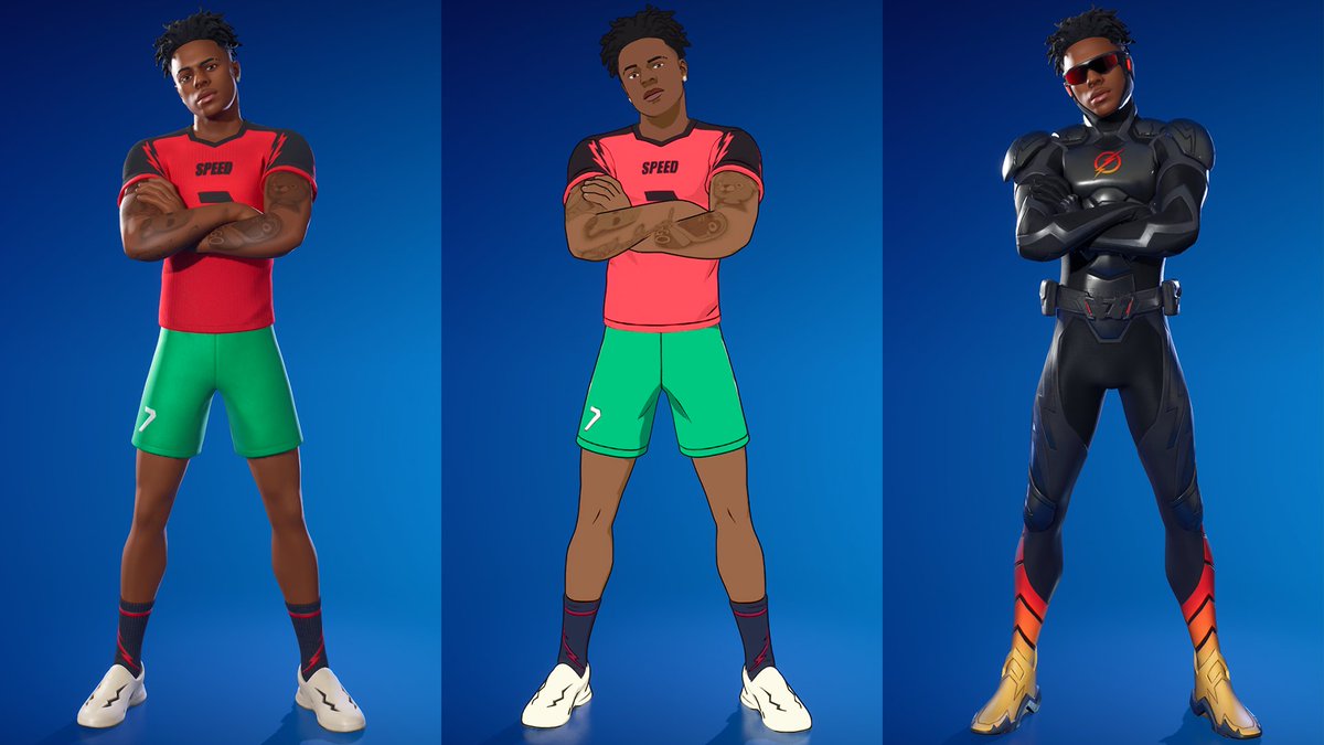 HYPEX's tweet image. ISHOWSPEED's 2x FORTNITE SKINS IN-GAME