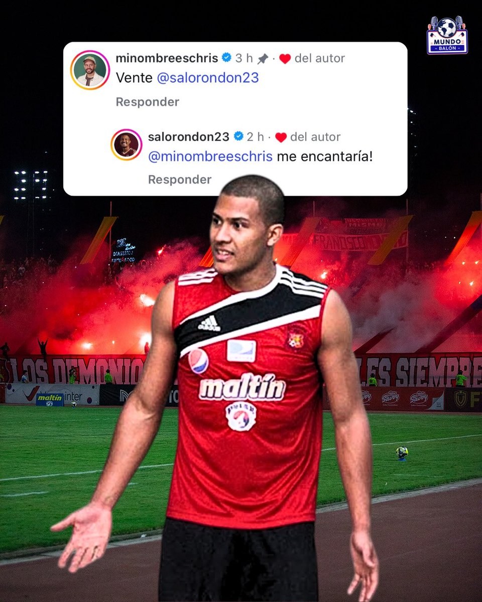 elmundounbalon's tweet photo. ¿𝗘𝗟 𝗢𝗕𝗦𝗘𝗤𝗨𝗜𝗢 𝗤𝗨𝗘 𝗧𝗢𝗗𝗢 𝗔𝗩𝗜𝗟𝗘𝗡̃𝗢 𝗣𝗜𝗗𝗜𝗢́? 🎁🇾🇪

Salomón Rondón volvió a manifestar su deseo de vestir la camiseta del Caracas FC. 🫣

¿Crees que se cumpla el deseo? 🎄💌 https://t.co/F2ZS4j6Ada