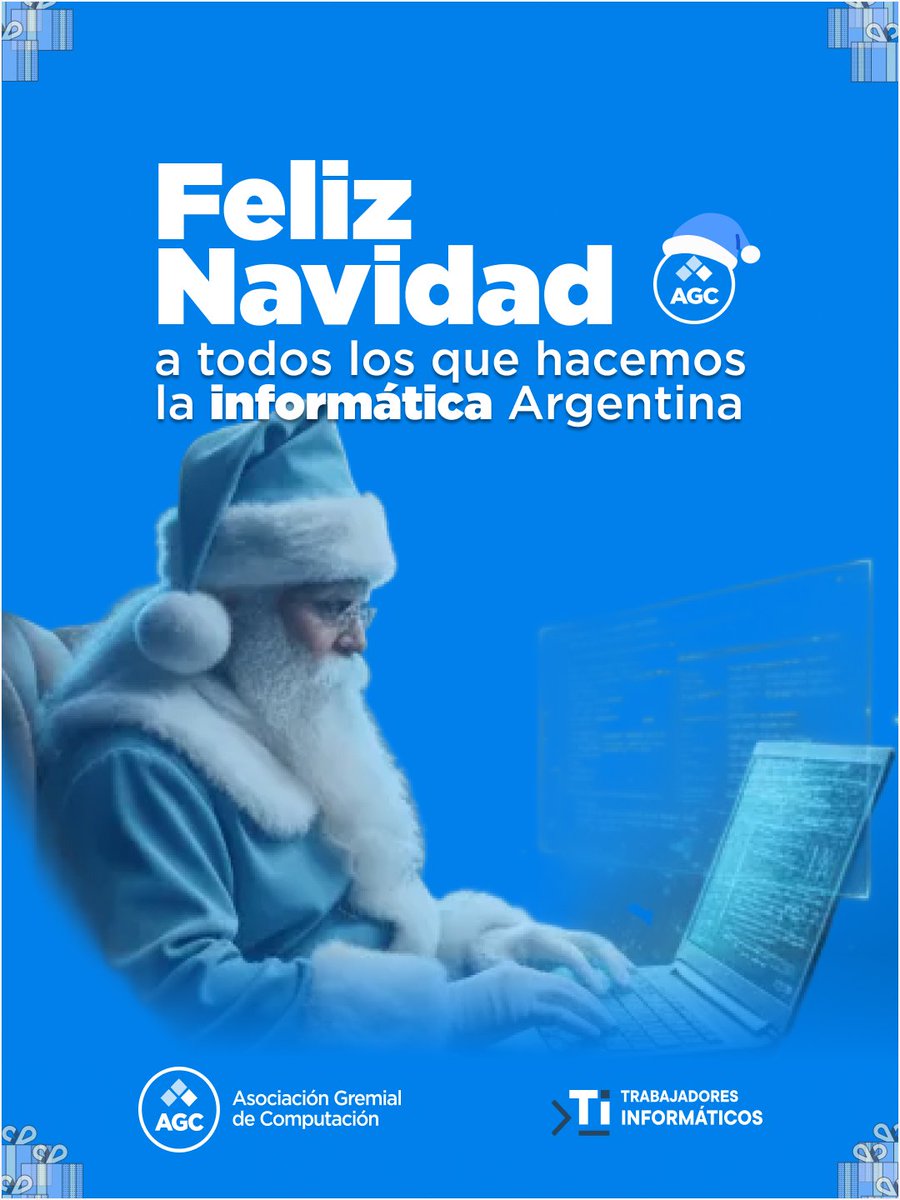 🎄 ¡Feliz Navidad para todos los trabajadores y trabajadoras de la actividad informática argentina! 

🥂 Brindamos por un año de conquistas, por la fuerza de nuestro trabajo y por la pasión que le ponemos. 

😀 Que no falte la alegría en sus mesas hoy. 

​¡Salud!