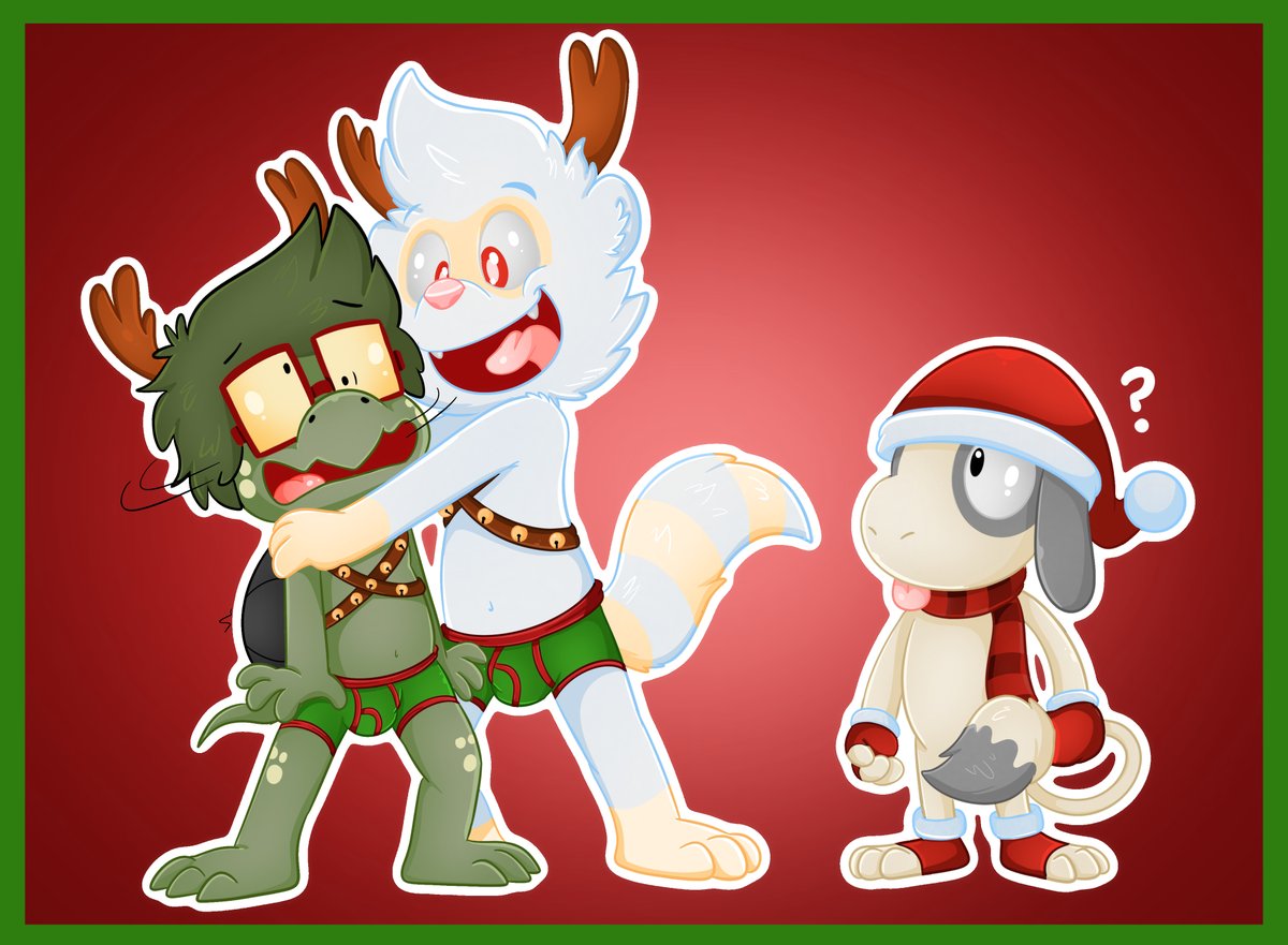 IT'S CHRISTMASS!!!!!!!!!!!!!
It's almost Christmas!!! Jordan and Frechet are already dressed for the occasion, and Frechet seems very excited.
 
🎄🎄MERRY CHRISTMAS EVERYONE!!!!! 🎄🎄
