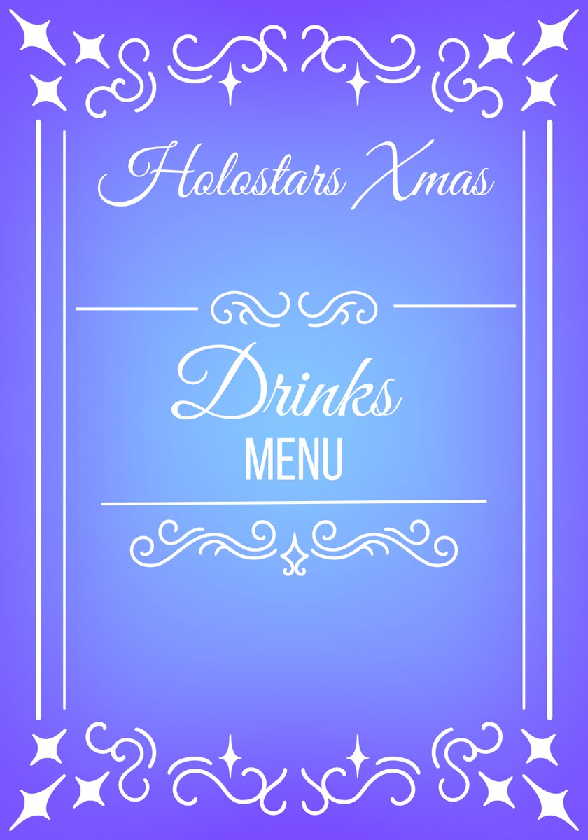 ✨🎄MERRY XMAS EVERYBODY!!🎄✨

We have a little Christmas present for the #HOLOSTARSEN boys! 
Is a drinks-only menu with a lot of yummy art for each member! You can check it out here on this link:  

heyzine.com/flip-book/93b7…

Have a wonderful time during this holidays tempura!!