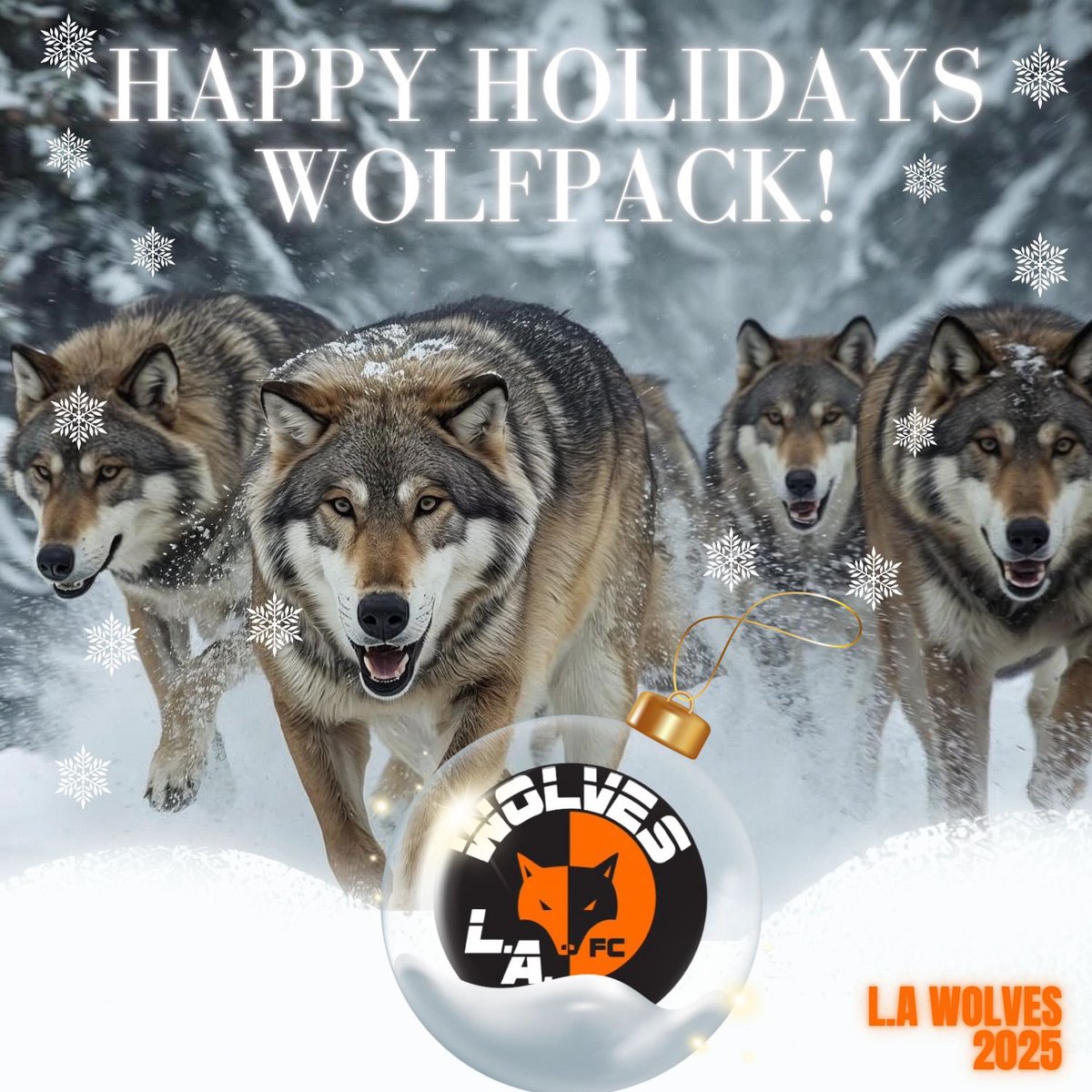 LAWolvesFC's tweet image. Happy Holidays, Wolfpack. 🐺❄️
Thank you for being part of the journey—2026 awaits!