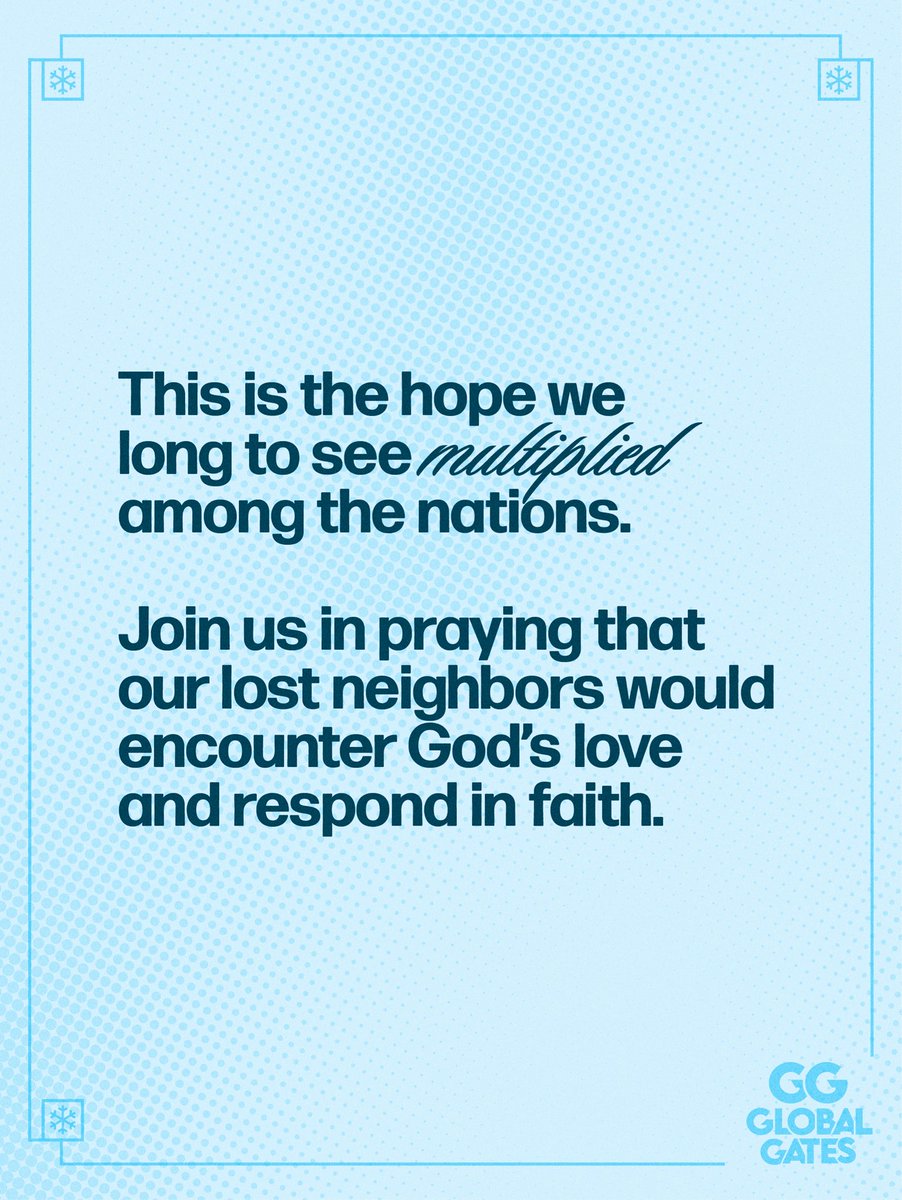 globalgatesinfo's tweet image. The message of Christmas fuels our mission all year long. Through global gateway cities, unreached peoples are hearing the life-changing story of the Savior who has come. ➡️ Learn more about partnering with us at globalgates.info.