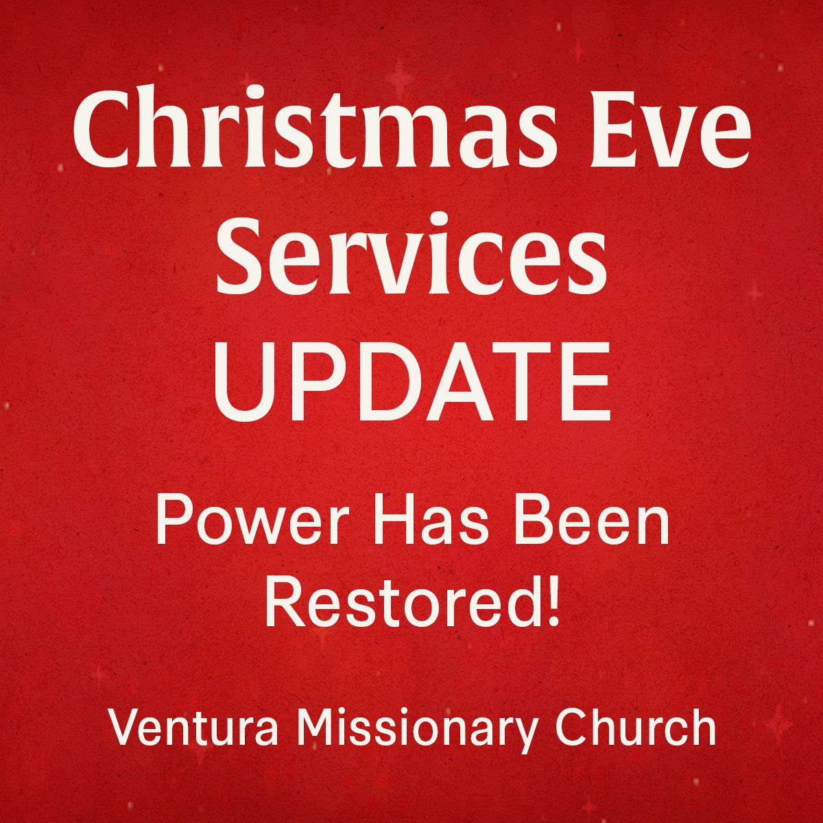 HelloMissionary's tweet image. Power has been restored, so we will resume our original plan: 3 Service Options - 2:00 pm and 3:30 pm with KidsZone for birth-3rd grade during both services, and 5:00 pm with childcare for birth-age 3. Come celebrate the birth of Jesus with us!