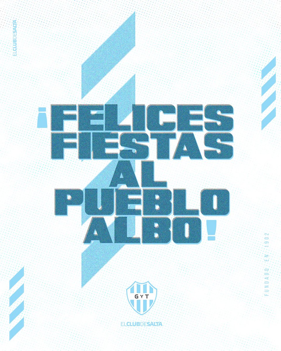 Feliz Navidad para toda la gran familia de Gimnasia y Tiro.
Que esta noche esté llena de paz, unión y buenos deseos, compartiendo el orgullo de estos colores que nos unen.🤍💙🤍