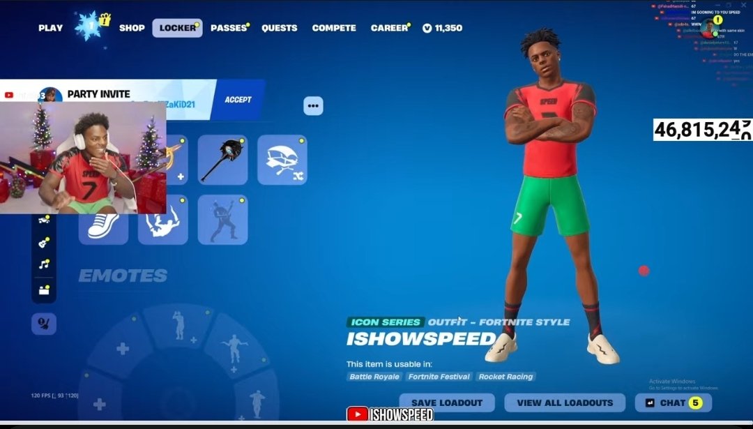 TONIGHT'S ITEM SHOP LEAKED‼️
+ISHOWSPEED ICON SKIN REVEAL

• Winterfest (x12) | Winterfest1225
• Battle Ready (x6) | BR1225
• Gaming Legends (x2) | ArcaneJinx2
• Jam Tracks (x4) | JT125
• Fortnite Drops (x1) | FND1225
• iShowSpeed (x3) | ishowspeed1
• Back to the Future