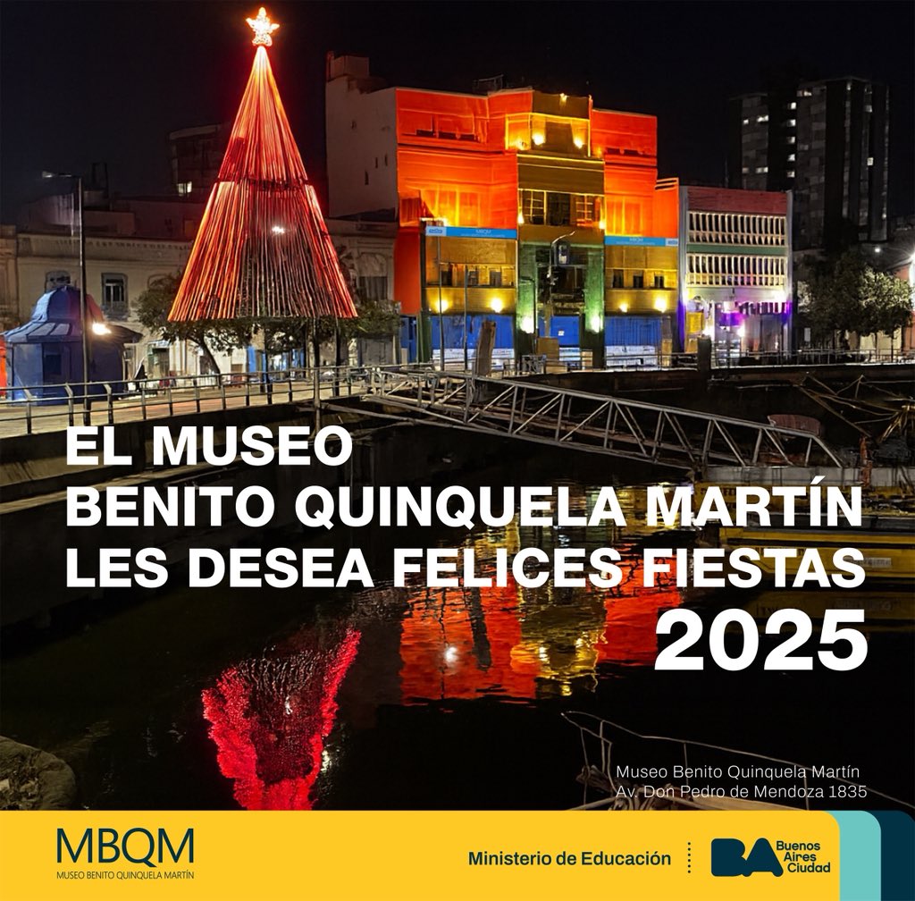 ¡¡FELICIDADES!! 
Desde la aldea de colores, los equipos de trabajo del Museo Benito Quinquela Martín les desean unas muy felices fiestas