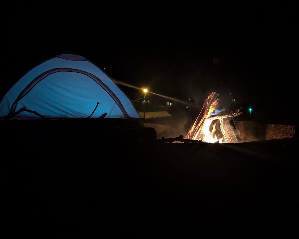 A nice night for a fire.