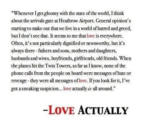 Christmas Quote. Live by this and you’ll find that the world is a much better place. Love conquers all ❤️ #MerryChristmas #LoveActually