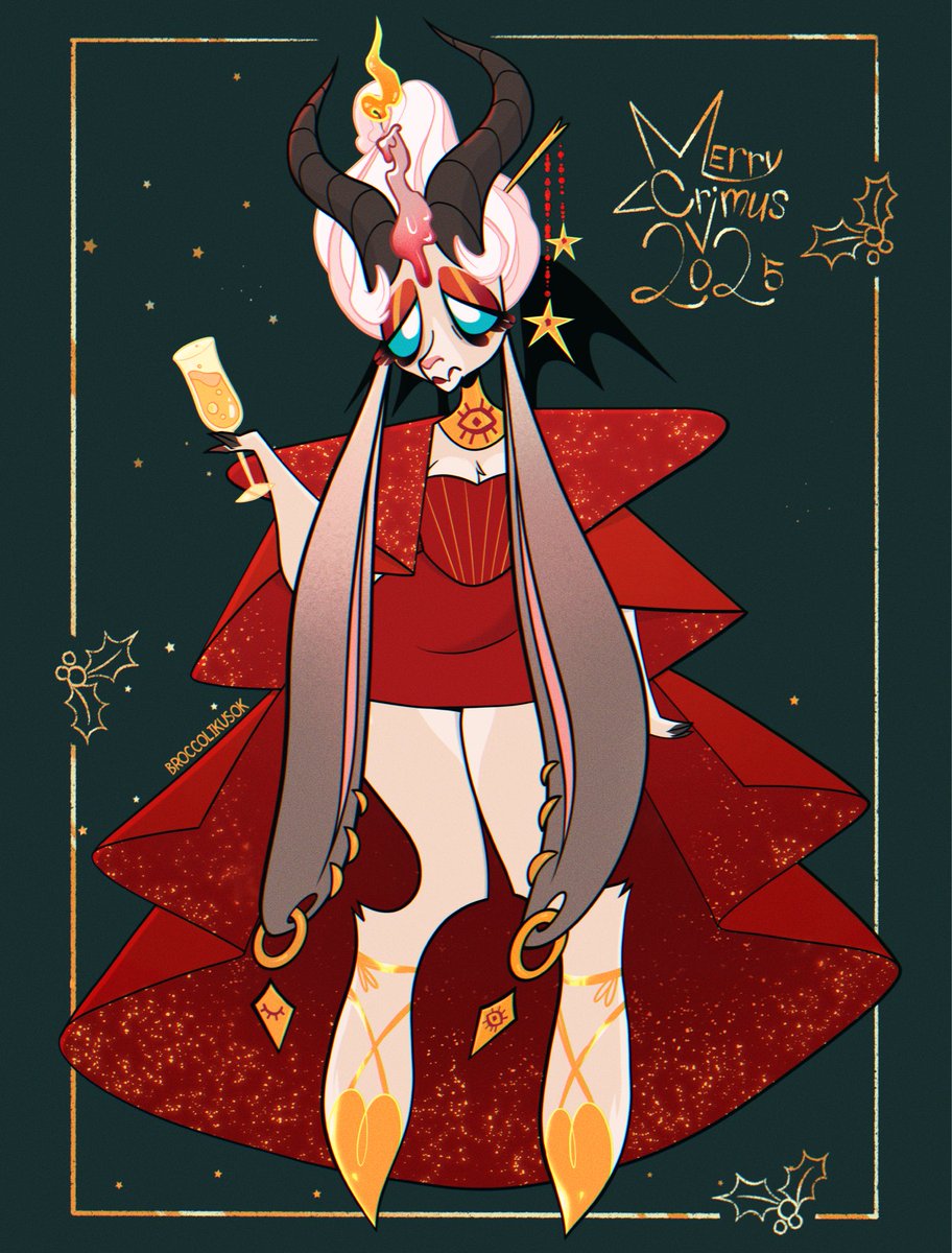 happy sinsmus!!!
Super excited to have my baphomet sona included in the studio greeting card this year! 🎄#hellaverseoc #HelluvaBoss