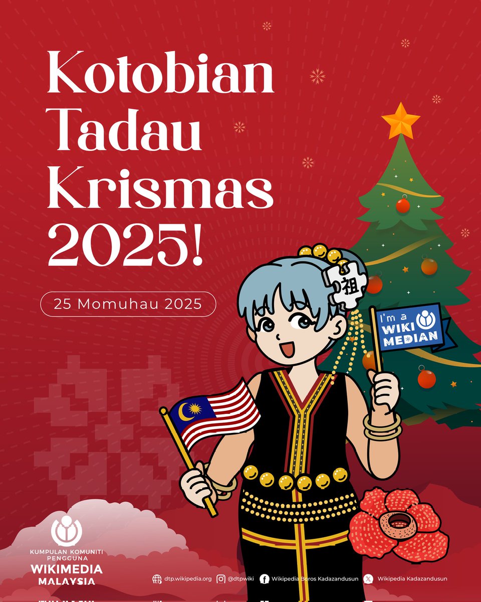 Kotobian Tadau Tagayo do Krismas🎄🤍♥️

Basao' potilombus kokomoi Tadau Krismas id w.wiki/CP37

#tadaukrismas
#wikipediaboroskadazandusun