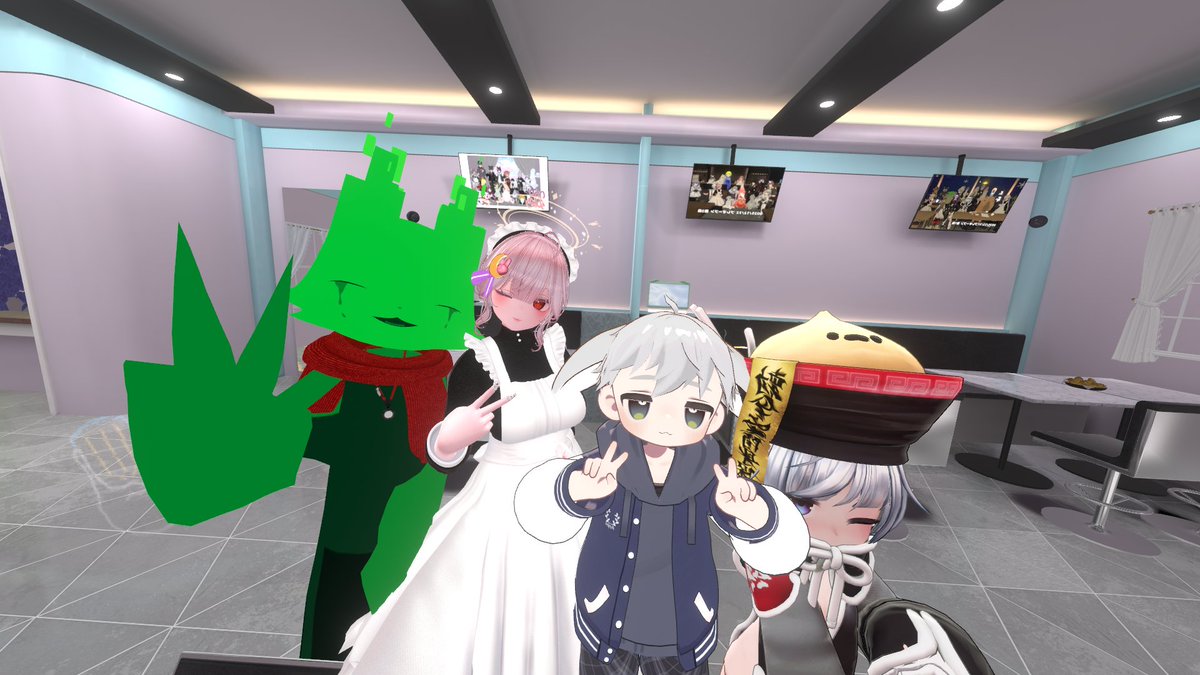 coco_monta's tweet photo. 人生初のVRCイベントでメイドカフェ Bar ぷるとわっ！にお邪魔しました

イベントもメイドカフェも初めてでガチガチだったんですけど、可愛らしいメイドさんと優しいお客さんたちに緊張をほぐしてもらって、すっごく楽しめました！

またお邪魔しようと思います
ありがとうございました！
#vrc_pourtoi https://t.co/1y21O3cf90