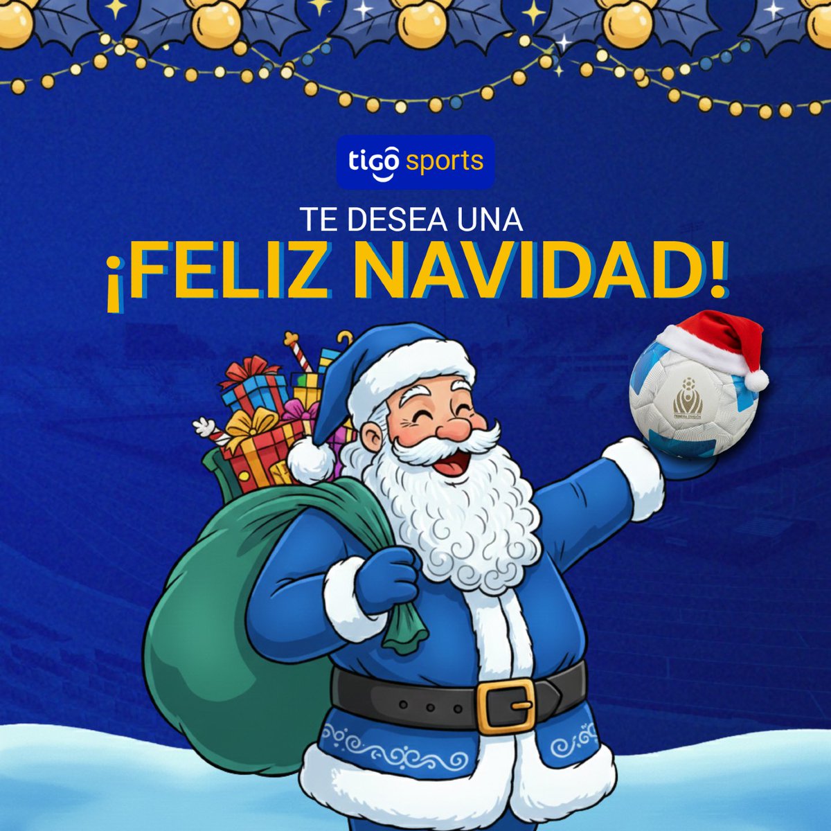 🎄✨ LA NAVIDAD SE JUEGA EN EQUIPO ⚽🎁

🥹⭐️ Que en sus hogares no falte la alegría, la buena comida y la pasión por el deporte. 🫶🏼⚽️

🫰🏼¡Tigo Sports les desea una Feliz Navidad a todos los cracks que nos sintonizan! 🤩🍗