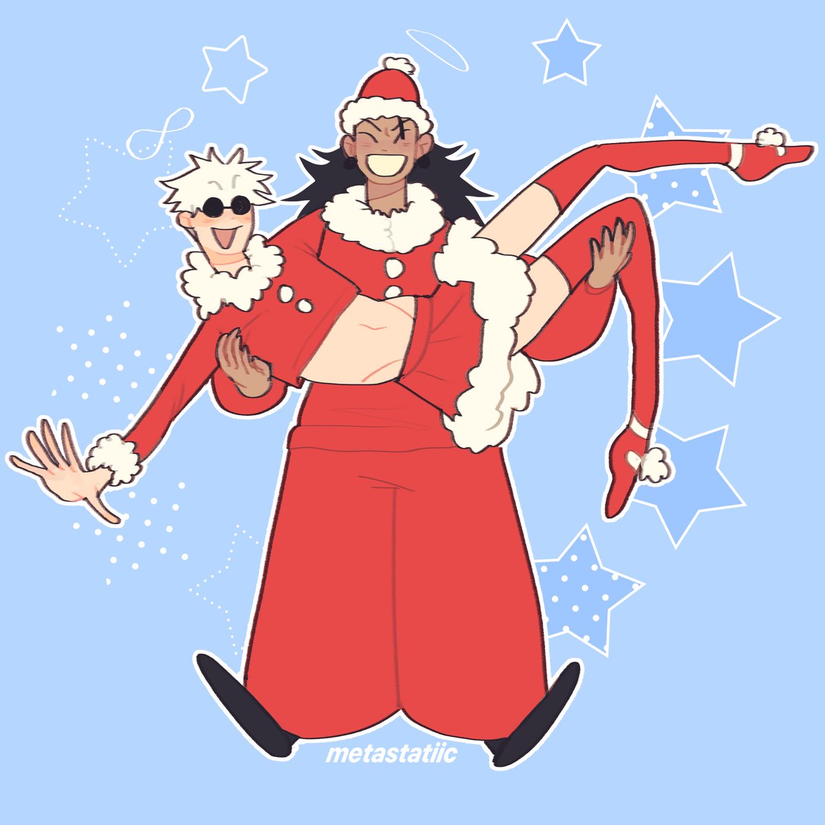 metastatiic's tweet image. dying on the same day is kinda gay. what a weird way to share holiday cheer guys #gego #夏五 #jjk