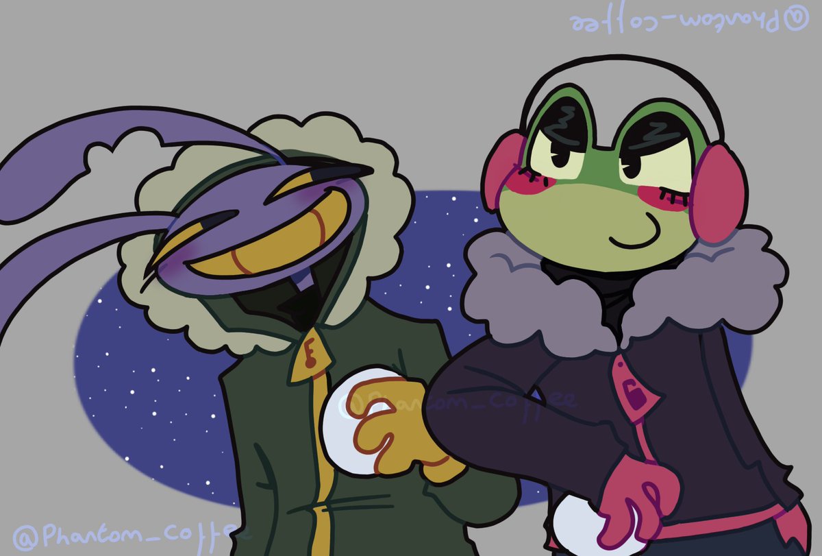 phantom_coffee's tweet image. Jax n Ribbit based on a Christmas themed rp!

#ribbitrabbit #TADC