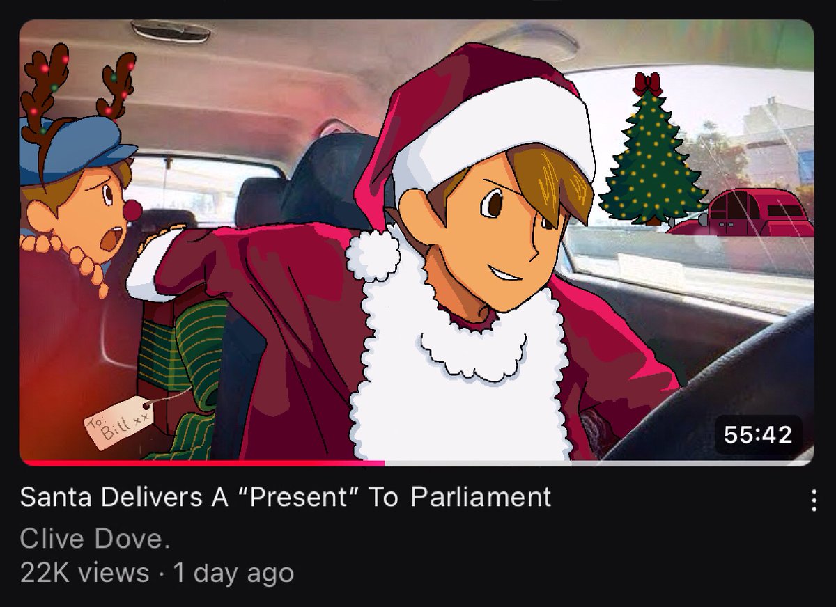 merquplex's tweet image. Santa Delivers A "Present" To Parliament 🎅 🎁 🎄 💣 🚗 💨