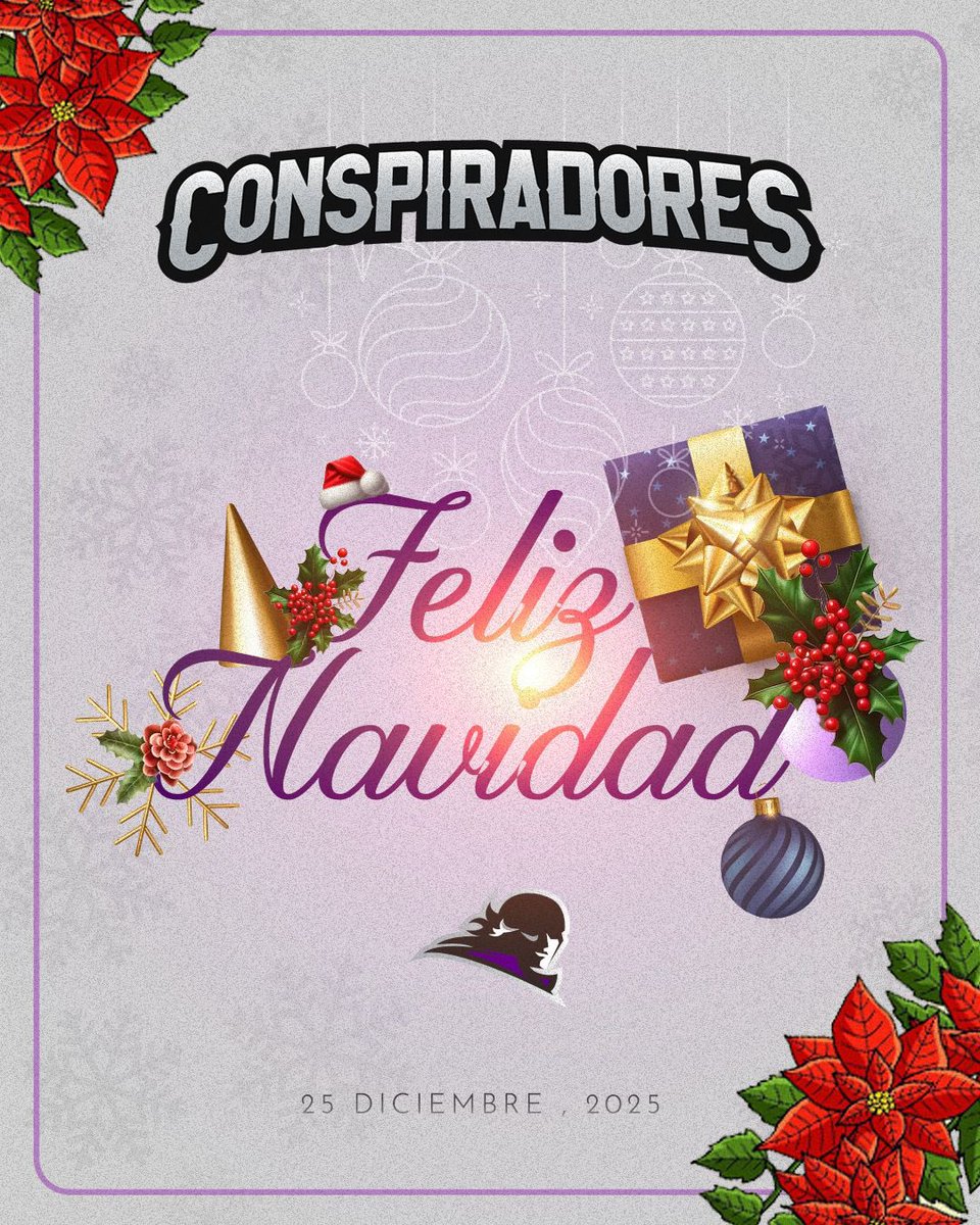 🎄 ¡Feliz Navidad, familia Conspiradora!

Gracias por estar con nosotros en cada jugada, cada victoria y cada momento

Nos llena el corazón compartir este deporte con ustedes 💜⚾️

¡Felices fiestas!

#FelizNavidad #Conspiradores #BeisbolMexicano #NavidadConspiradora #LMB