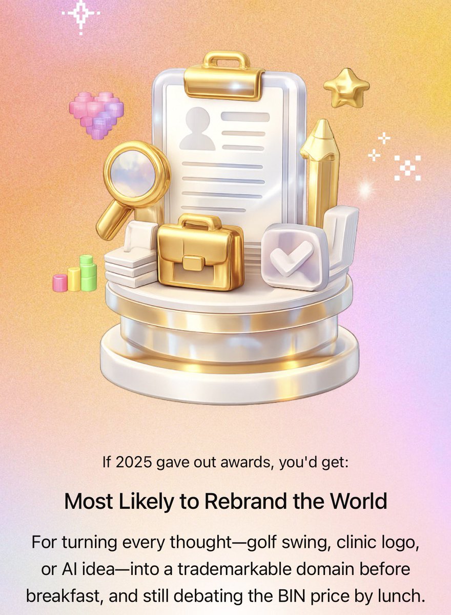 DomainDoc's tweet image. My ChatGPT summary award for 2025…