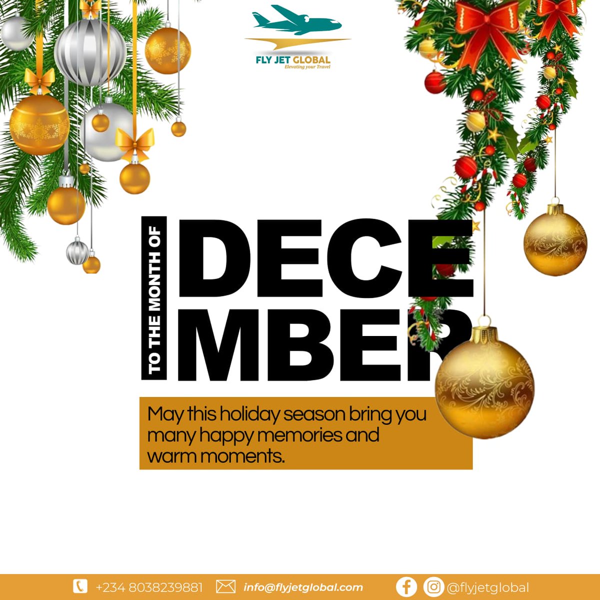 FlyJetGlobal's tweet image. 🎄 Merry Christmas from flyjet Global! 🌟 Wishing you a holiday filled with love, laughter, and the joy of shared moments. May your heart be light and your spirit be merry! ❤️
.
.
.
#MerryChristmas #Christmas2025 #FlyjetGlobal #HolidayCheer #SeasonOfGiving #ChristmasMagic #Peace