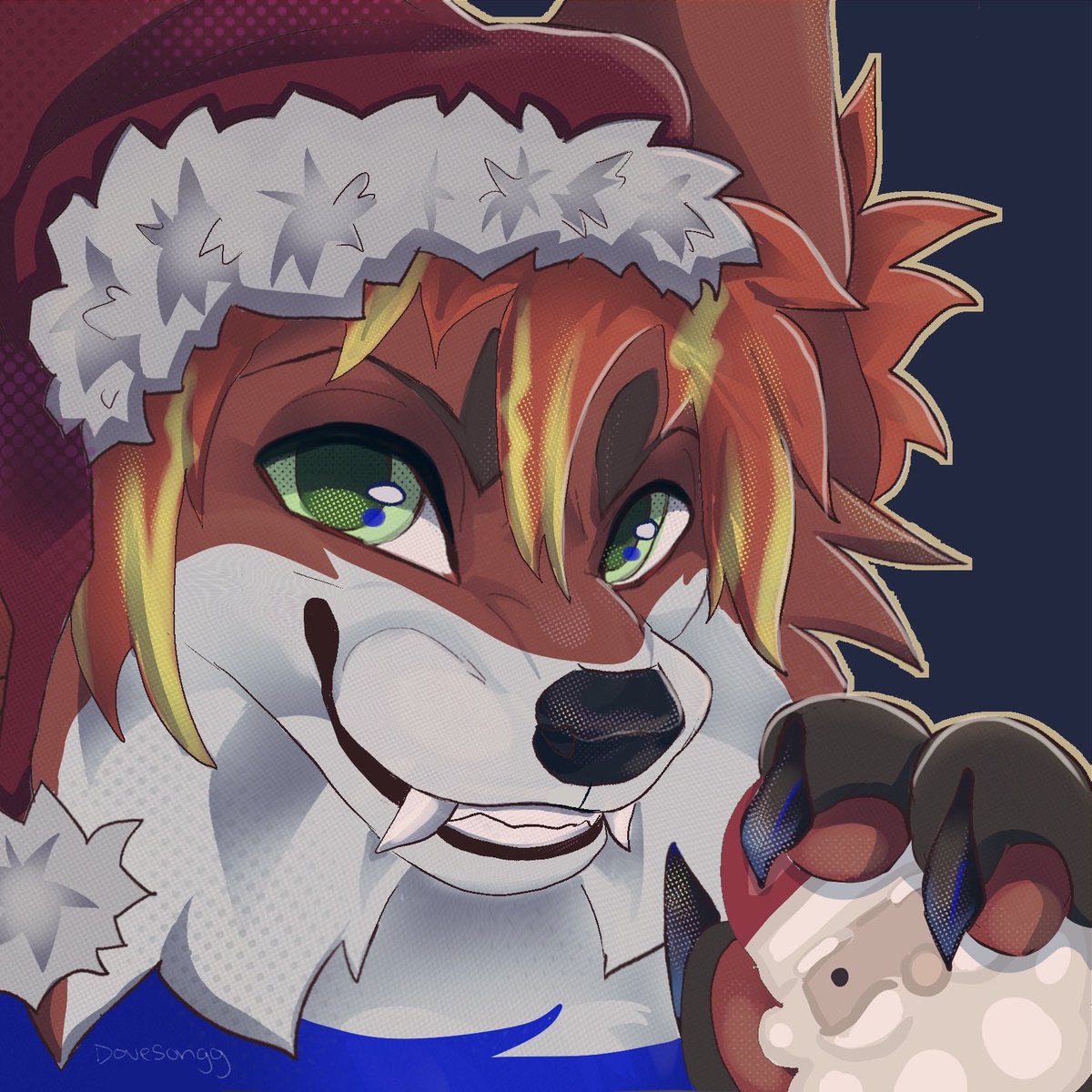 Is anyone else on the naughty list? 

Art by Dovesongg
#Furryart #Furry #Fursona