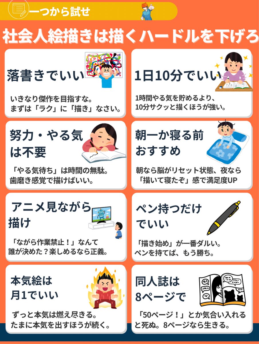 社会人絵描きは描くハードルを下げろ