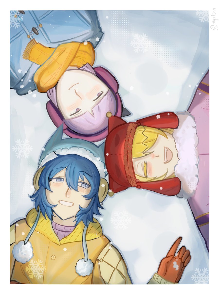 rayv1enn's tweet photo. boku trio christmas art 🎄🎄 ( i finishef this during a christmas party 😭 ) #mairumatwt  #wtdsik #mairuma #bokutrio #fanart #mairimashitairumakun https://t.co/9zXNjgGjoT