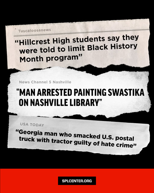 JamesTate121's tweet image. A teen girl in Alabama was told she couldn’t read a book about Black history. In Tennessee, a library was vandalized with a swastika. A Black mailman in Georgia was assaulted by a white supremacist.
These headlines aren’t from another era. They are happening right now.