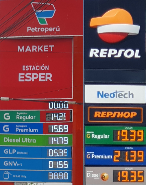 Petroperú y Repsol alzan fuerte el GLP en S/ 0,236 por kilo impactando en el balón de gas de 10 kilos que sube en S/ 2,36 / Aumentan Gasoholes Premium y Regular S/ 0,25/Gl, Diésel Uso Vehic. S/ 0,24/Gl. ALZAS INJUSTIFICADAS: Sus Precios de Refer. Internac bajaron hasta S/ 0,13/Gl