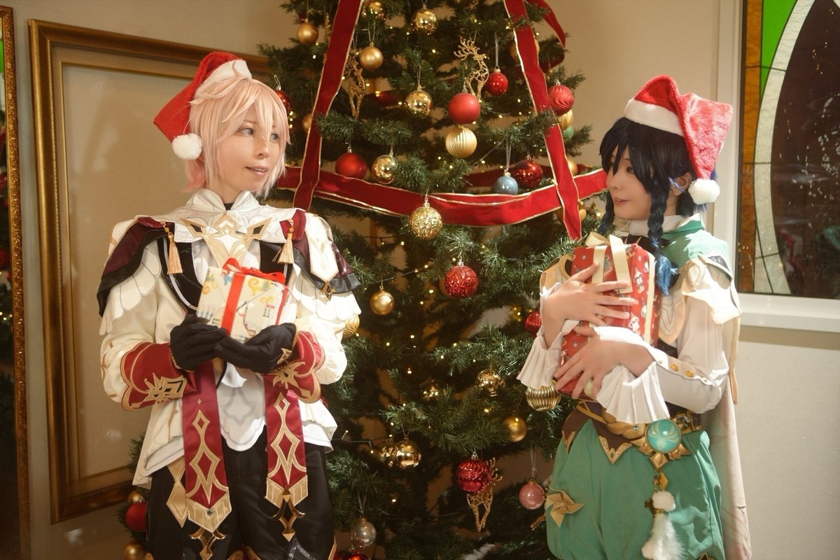⚠️コスプレ／Cosplay
原神／ウェンティ,ダリア
Genshin Impact／Venti,Dahlia
※タップ推奨

　　☆.｡.:*･ﾟ☆.｡.:*･ﾟ☆.｡.:*･ﾟ☆.｡.:*･ﾟ☆
         ｡. ✨𝐌𝐞𝐫𝐫𝐲 𝐂𝐡𝐫𝐢𝐬𝐭𝐦𝐚𝐬✨ .｡
　　　　"𝑳𝒆𝒕'𝒔 𝒆𝒙𝒄𝒉𝒂𝒏𝒈𝒆 𝒈𝒊𝒇𝒕𝒔!"