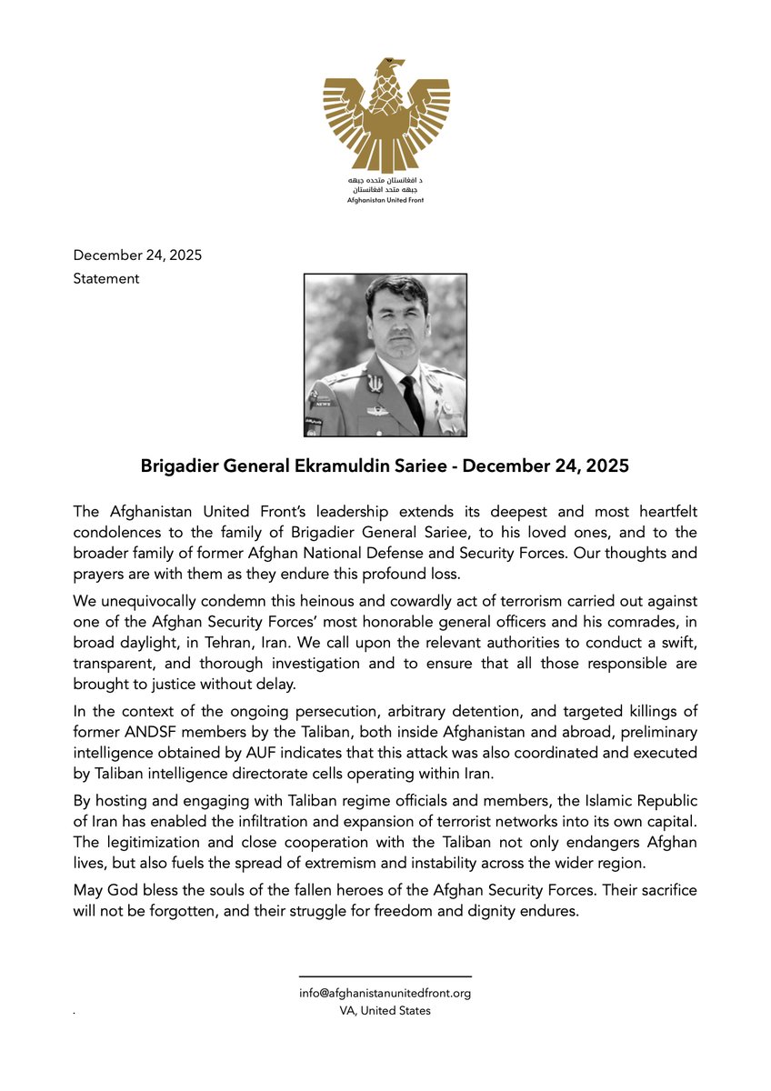 Afghanistan United Front tweet media